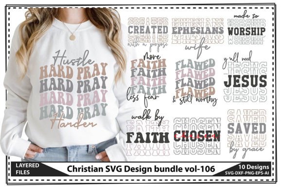 Christian SVG Design Bundle Vol-106 & T-Shirt Designs