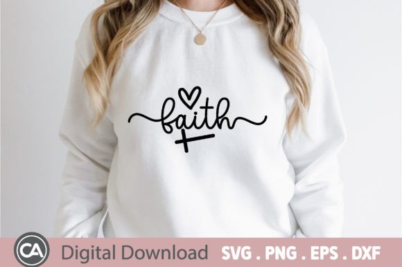 Faith, Christian Quote Svg Design for T-Shirt Designs
