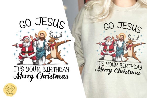 Go Jesus It's Your Birthday Santa PNG for T-Shirt Designs