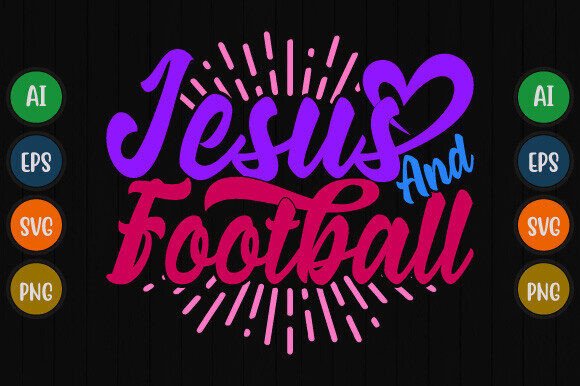 Jesus and Football T-Shirt Design