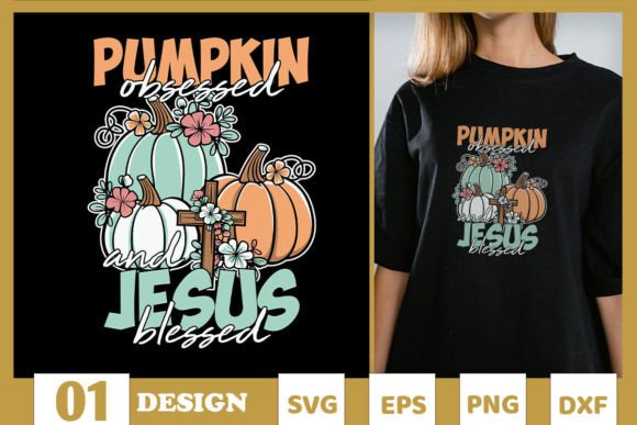 Jesus Blessed Pumpkin SVG for T-Shirt Designs