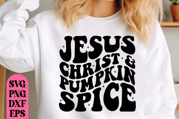Jesus Christ Pumpkin Spice SVG, PNG for T-Shirt Designs