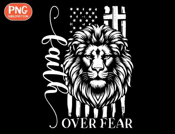 Jesus Png - Faith over Fear Lion Png