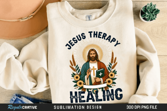 Jesus Therapy Healing PNG Design
