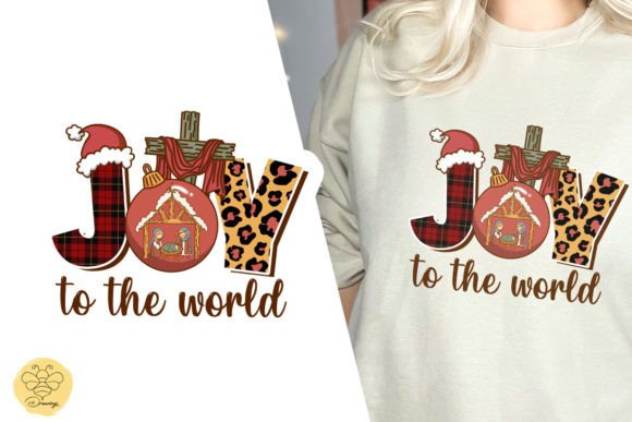 JOY to the World Christmas Jesus PNG for T-Shirt Designs