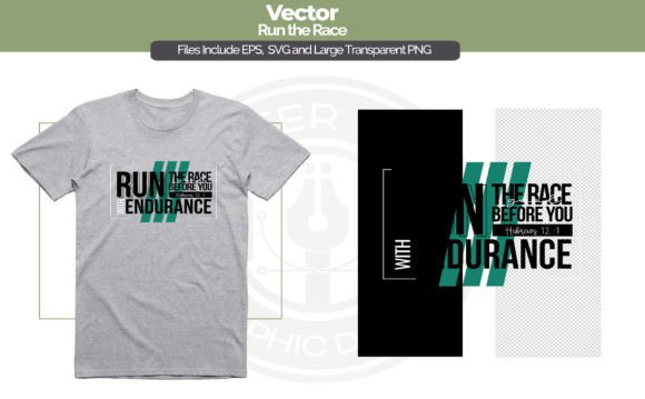Run the Race Christian T-Shirt T-Shirt Designs